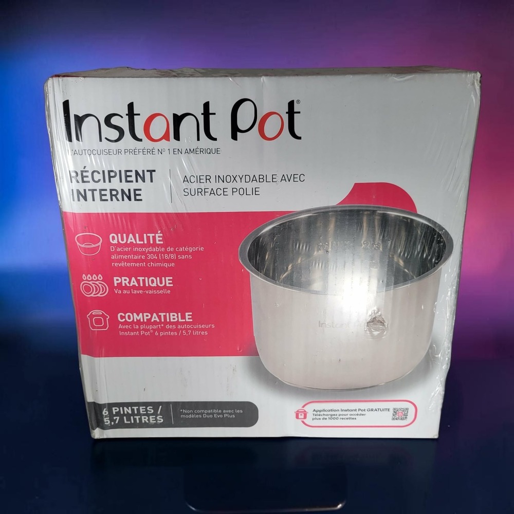 Instant Pot Inner Cooking Pot 6 Quart Silver Brand New Stainless Steel Liner